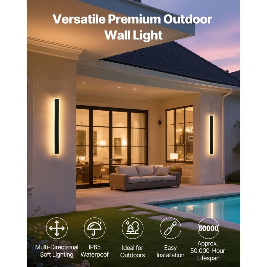 VEVOR Exterior Wall Sconce Light Fixtures – 23.6" IP65