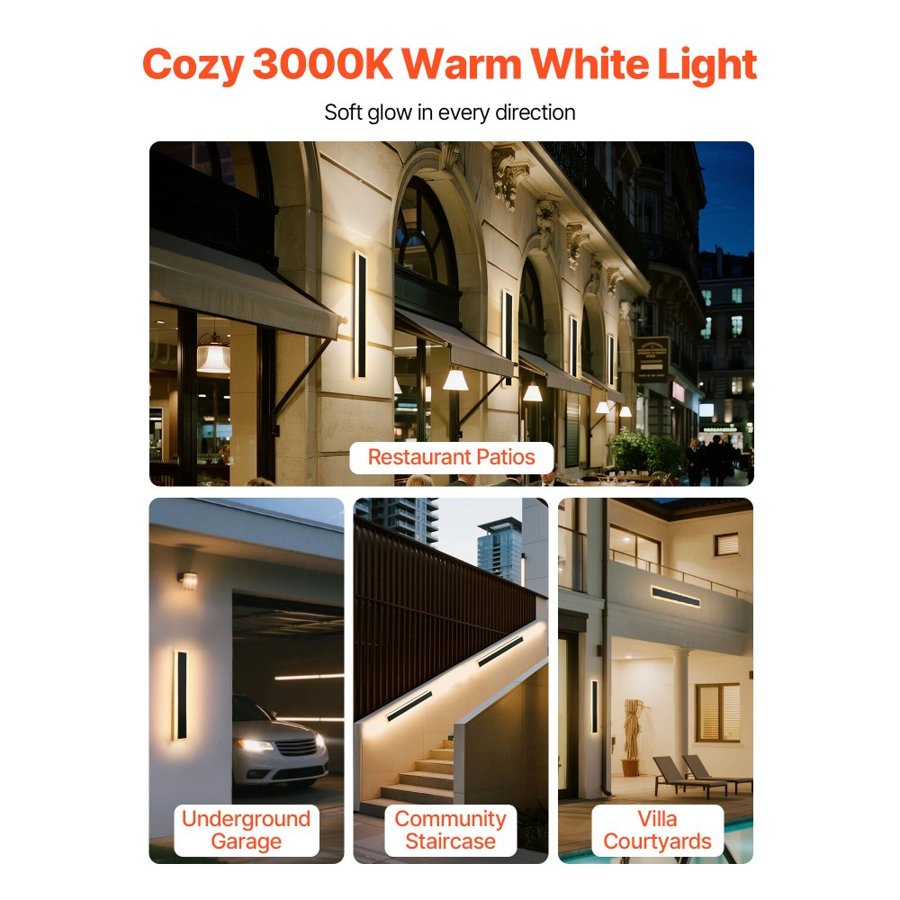 VEVOR Exterior Wall Sconce Light Fixtures – 23.6" IP65