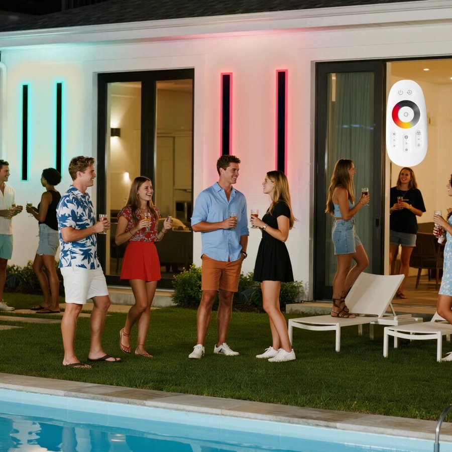 VEVOR RGB Outdoor Wall Lights – 39.4″, IP65, Dimmable Sconce