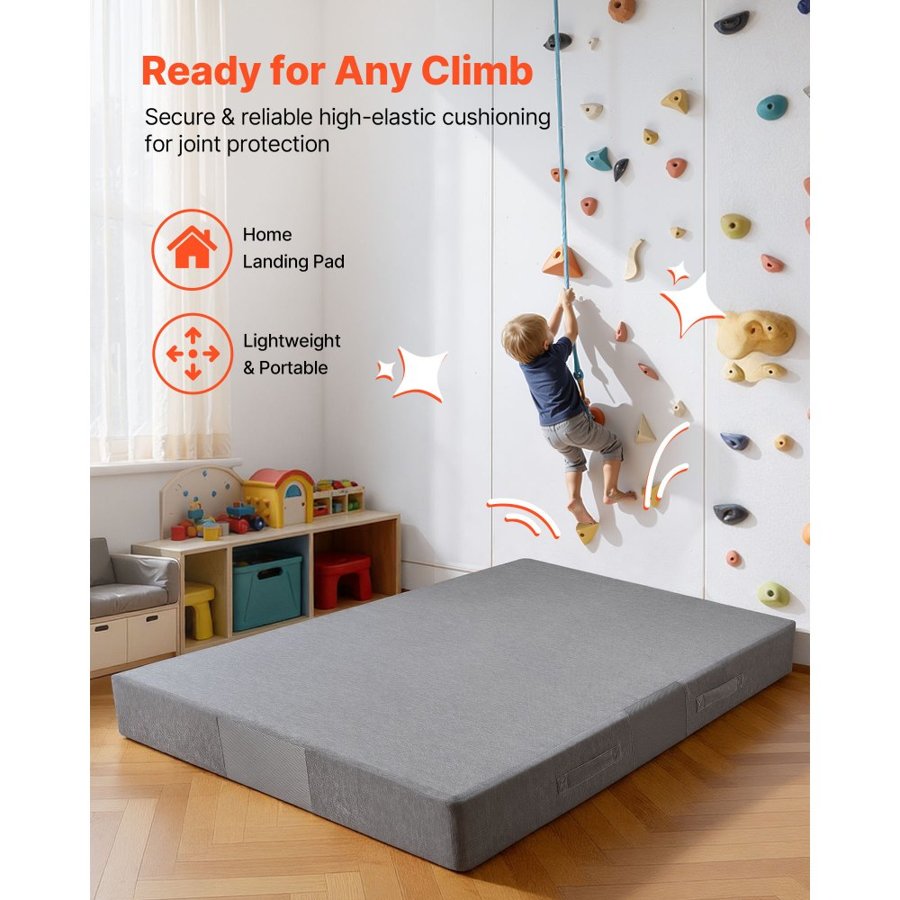 VEVOR Crash Pad, 1800 x 1210 mm Crash Pad for Kids Sensory with Soft Foam and Washable Cover, Giant Pillow Mat Large Sensory Room Equipment for Children and Adults Jumping, Play, Climbing & Gymnastics