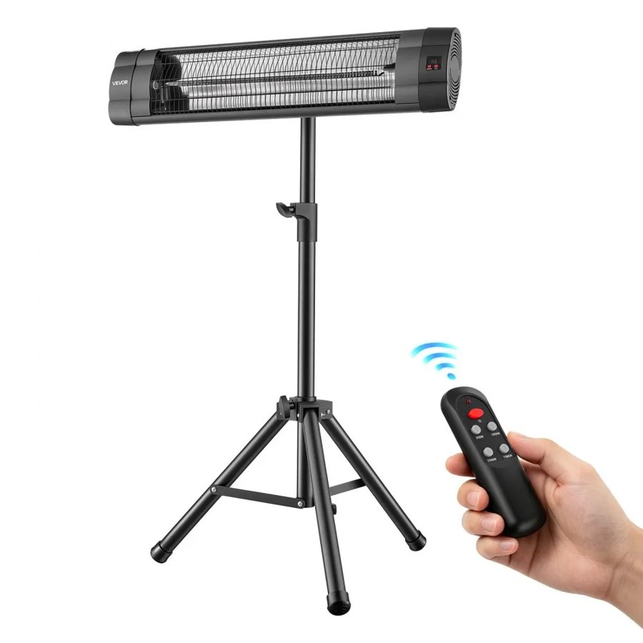 VEVOR 2500 Watt Infrared Heater – Tripod, Remote, 3 Modes