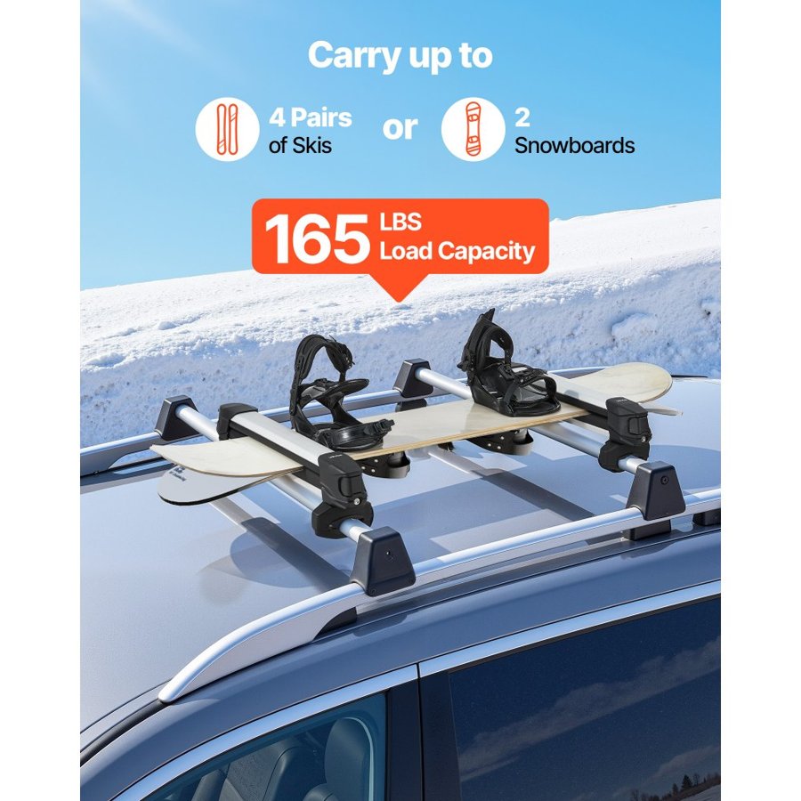 VEVOR Car Roof Racks For Snowboards – 2 PCS Aluminum Holder