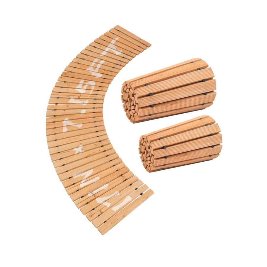 VEVOR Wooden Curved Pathway – 7 Ft X 17 In, Roll-Out Cedar