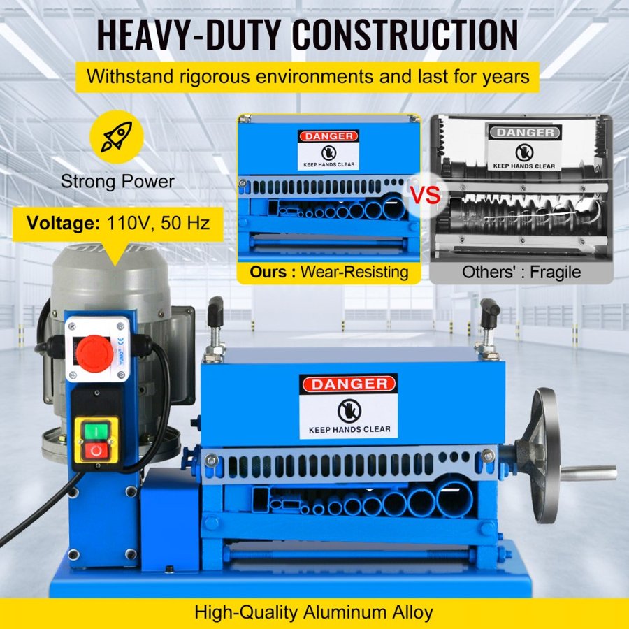 VEVOR Stripping Machine for Electric Wire – 1.5- 38 mm, 370W