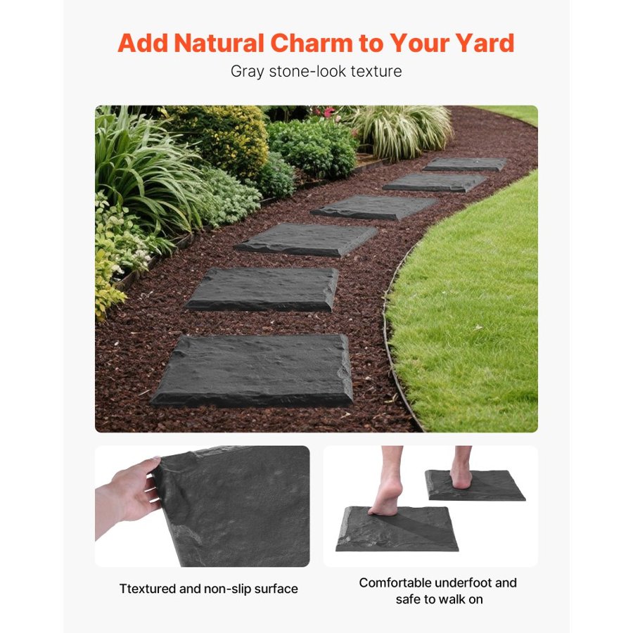 VEVOR Plastic Garden Pavers – 4pcs, 15.55x15.55in, 6.17lbs
