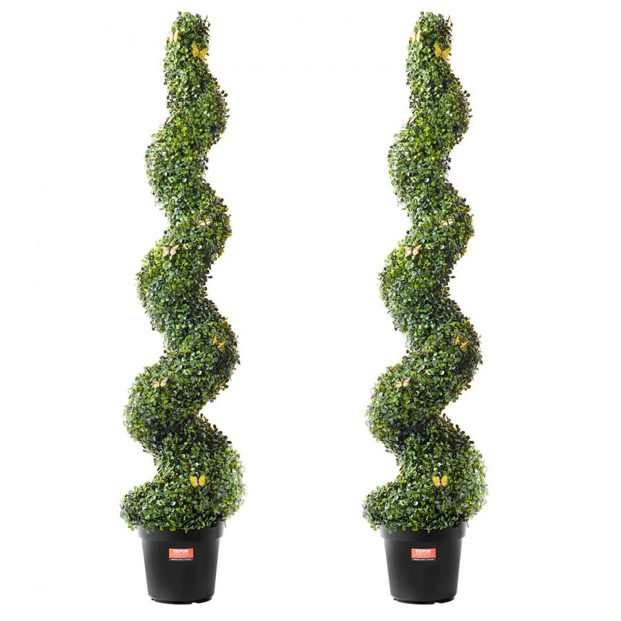 VEVOR Artificial Boxwood Spiral Topiary Tree – 60-Inch
