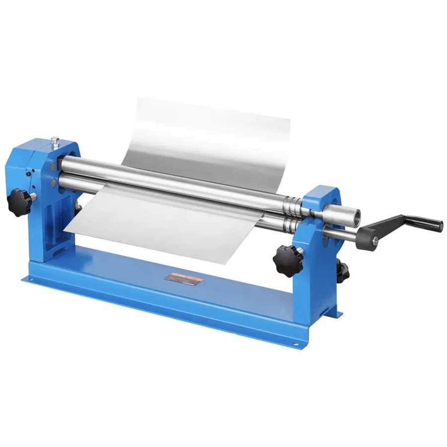 VEVOR Slip Roll Machine, 610 mm Forming Width, Sheet Metal Slip Roller Rolling Bending Machine, with 2 Detachable Rollers for Low Carbon Steel Copper Sheet Aluminum Alloy Sheet