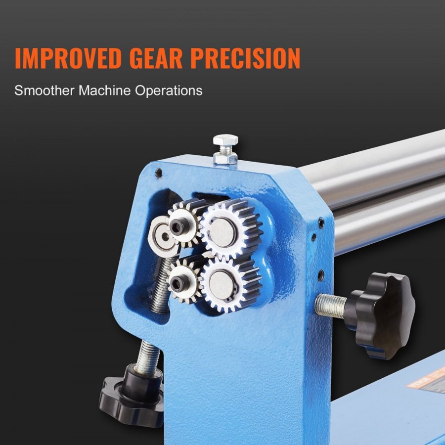 VEVOR Slip Roll Machine, 610 mm Forming Width, Sheet Metal Slip Roller Rolling Bending Machine, with 2 Detachable Rollers for Low Carbon Steel Copper Sheet Aluminum Alloy Sheet