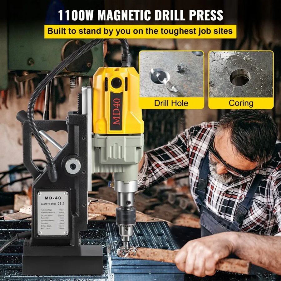 VEVOR Magnetic Drill Press with Powerful Electric Motor