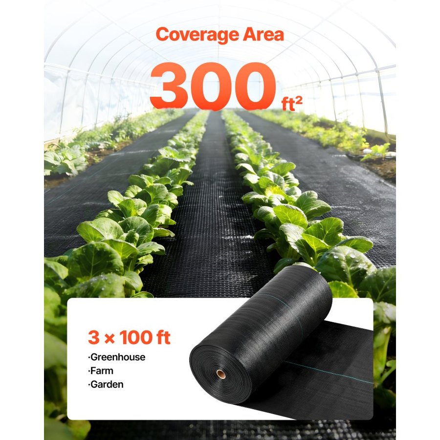 VEVOR Landscape Weed Barrier Fabric – 5 oz, 3x100 ft Roll