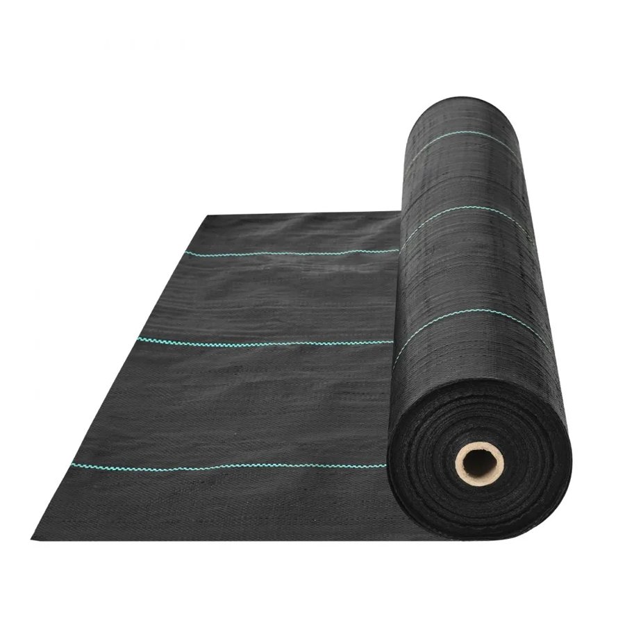 VEVOR 0.91m x 76.2m Premium Heavy Duty Weed Barrier Landscape Fabric, 141.7 g Woven Geotextile Fabric Under Gravel, High Permeability for Weed Blocker Weed Mat, Driveway Fabric, Weed Control Garden Cloth