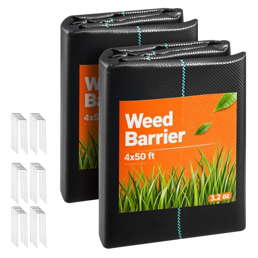 VEVOR Garden Weed Barrier Landscape Fabric – 3.2 oz, 4x50ft