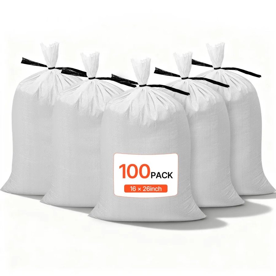 VEVOR Flood Prevention Sandbags – 100 Packs, 16 x 26 Inch