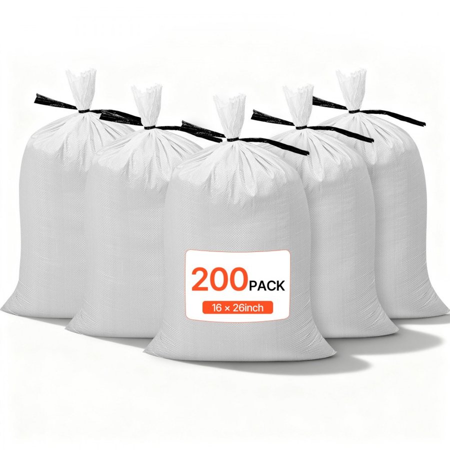 VEVOR Empty Sandbags – 200 Pack, 16x26 inches, 50 lbs
