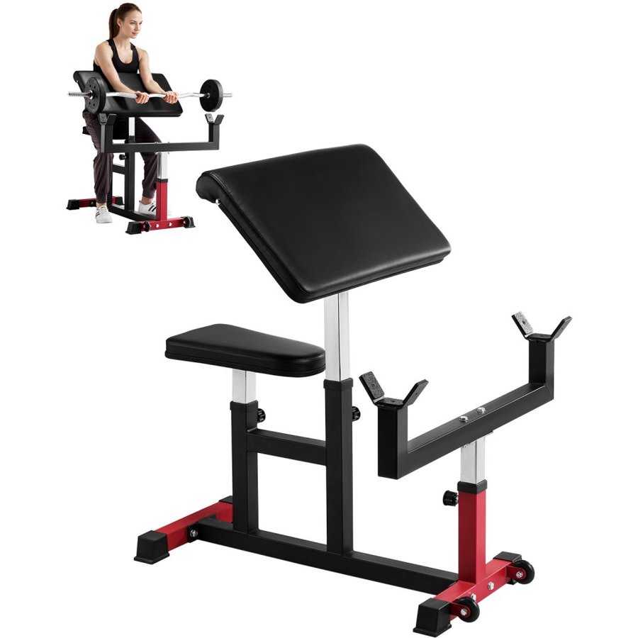 VEVOR Barbell Curl Machine – 440 LBS, Adjustable Seat