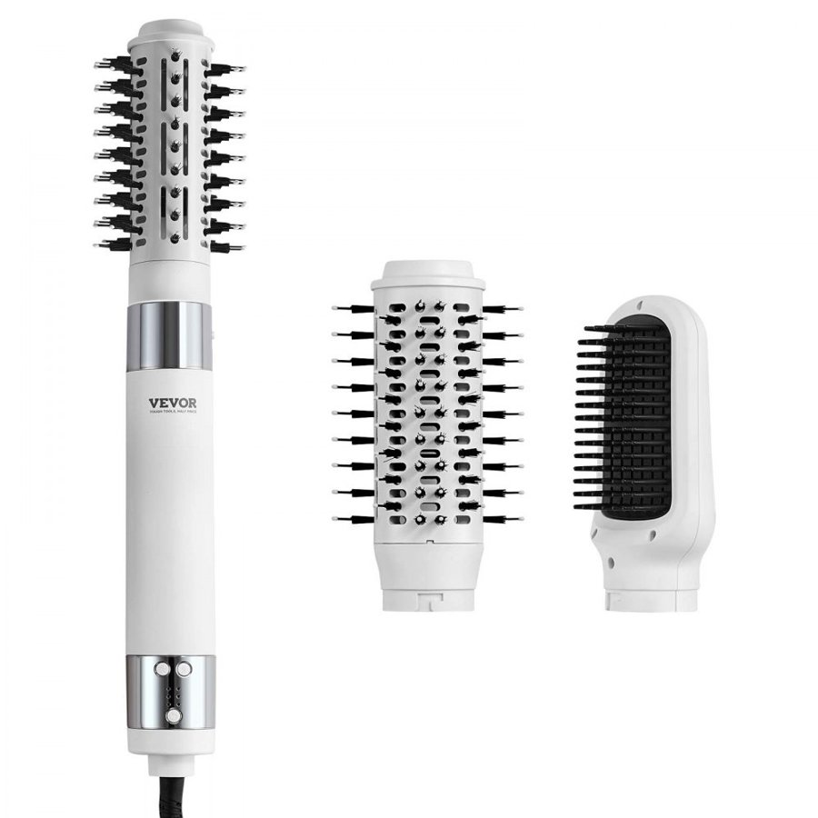VEVOR Hair Dryer Styler, Ionic Hair Dryer Brush, 110,000RPM High-Speed Hot Air Styler with Oval & Paddle Brush, 4 Temps & 3-Speed Blow Dryer Brush Styling Tool for Fast Drying Volumizing Straightening