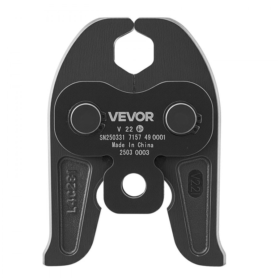 VEVOR V22 Pressing Jaw, 22mm Press Jaw for V-Type Stainless Steel Pipes, High-Strength Carburized Steel Crimping Jaws Compatible with Standard Press Tools