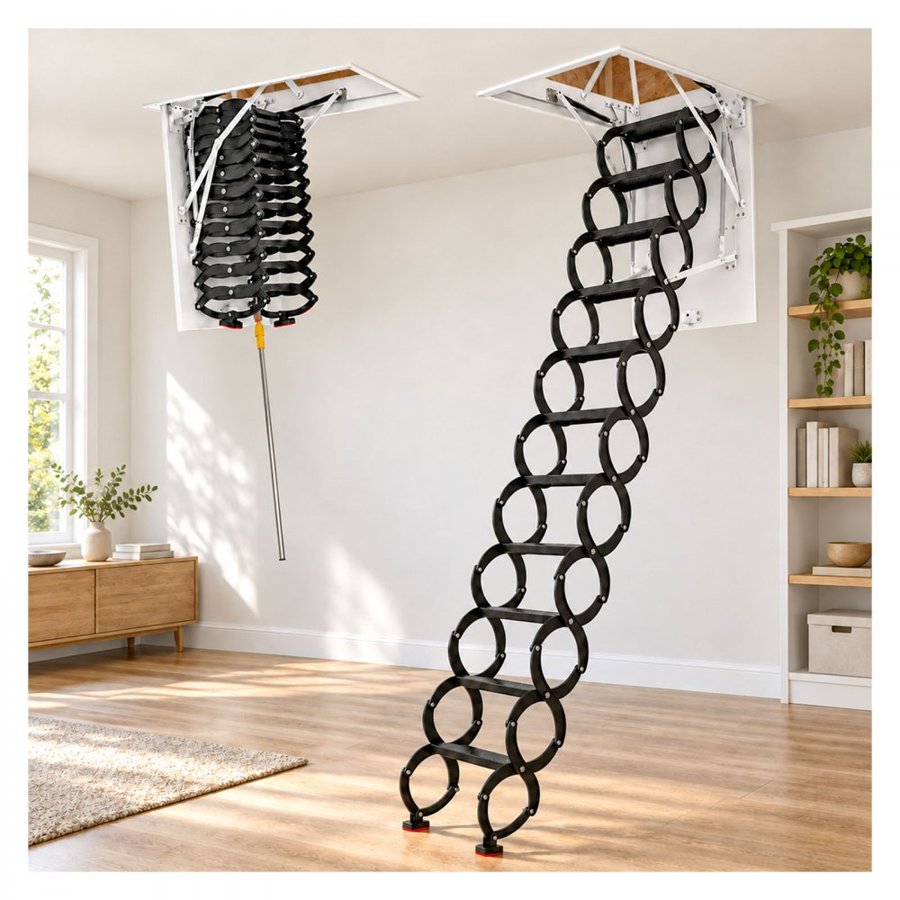 VEVOR Attic Retractable Ladder – 660 lbs, 8.5-9.4 ft  Height
