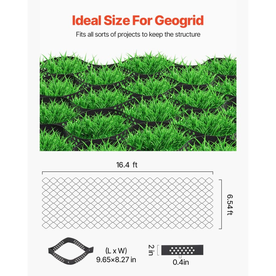 VEVOR Driveway Gravel Grid – 2" Depth, 16.4×6.5 FT, 1880 LBS