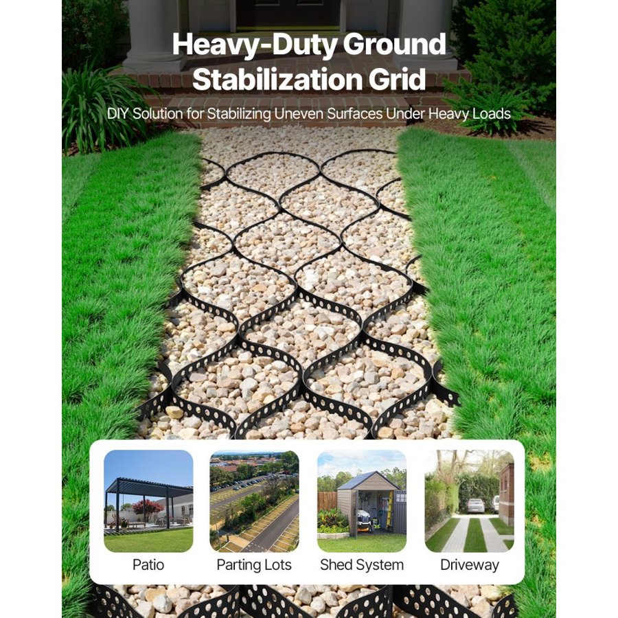VEVOR Geo Grid for Gravel – 2 Inch, 32.81 Ft x 9.84 Ft