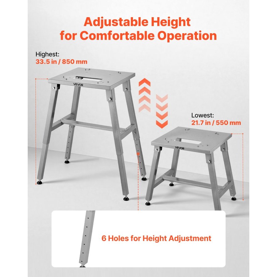 VEVOR Bandsaw Stand – 7-Level Height, Fits BS-130 & BS-250