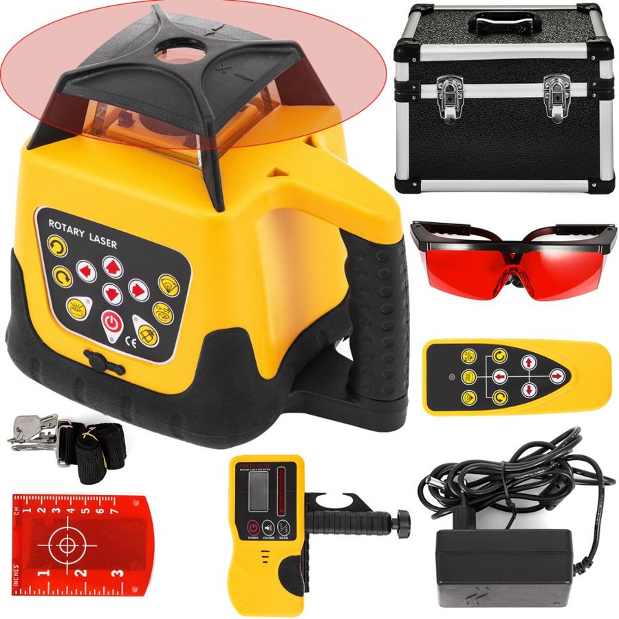 VEVOR Red Beam Rotary Laser Level – 100m Range, 360°