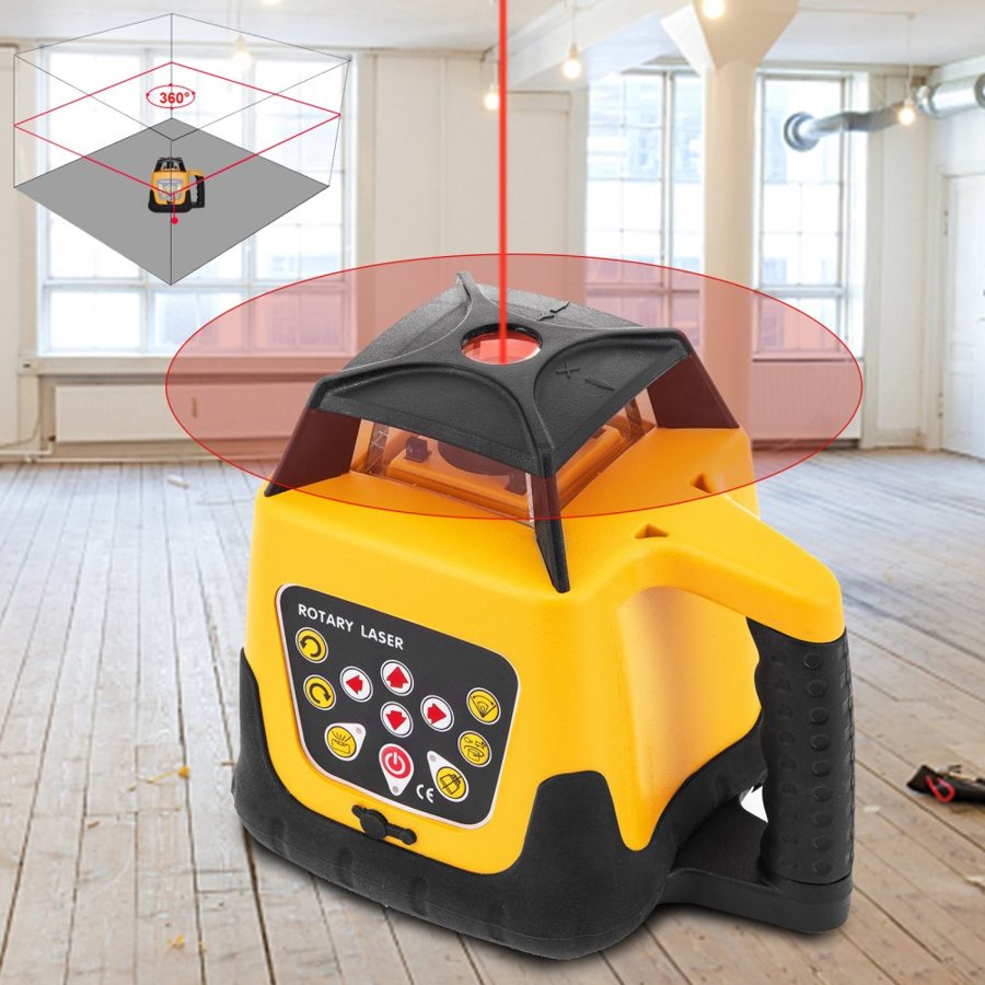 VEVOR Red Beam Rotary Laser Level – 100m Range, 360°