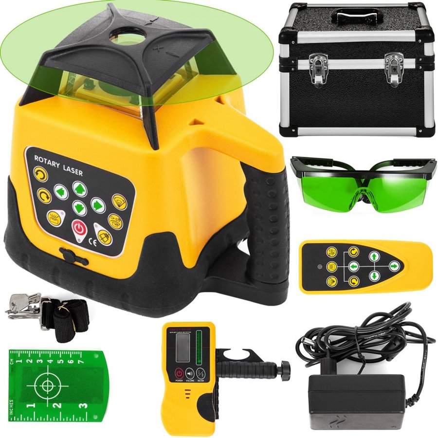 VEVOR Green Rotary Laser Level – 500m Range, 360°