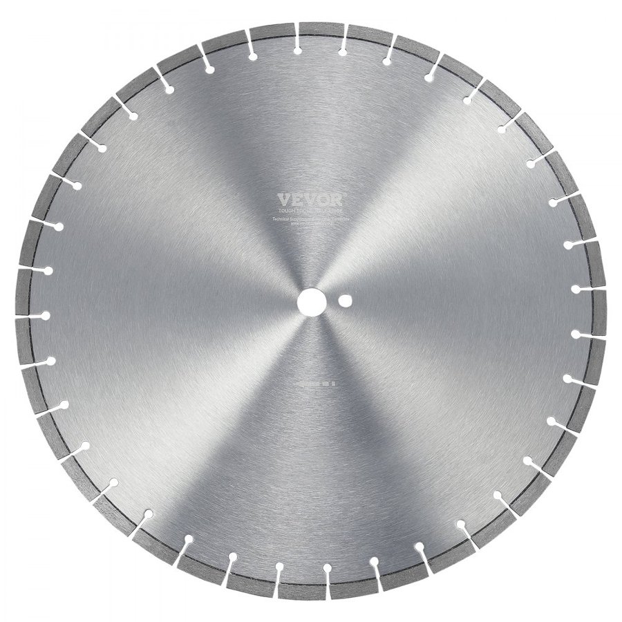 VEVOR Diamond Blade, 14inch/350mm Concrete Saw Blade Wet or Dry, 0.39inch/10mm Flat Teeth Diamond Segment Blade, Universal 1 inch/25.4 mm Center Hole Diameter, for Concrete Cement Board Tile Brick
