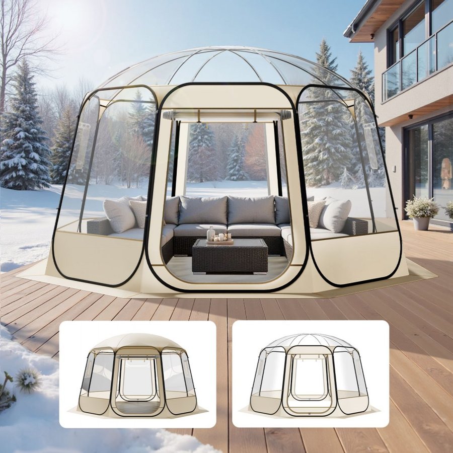 VEVOR Pop Up Bubble Tent - 12 × 11.1 ft Clear Dome