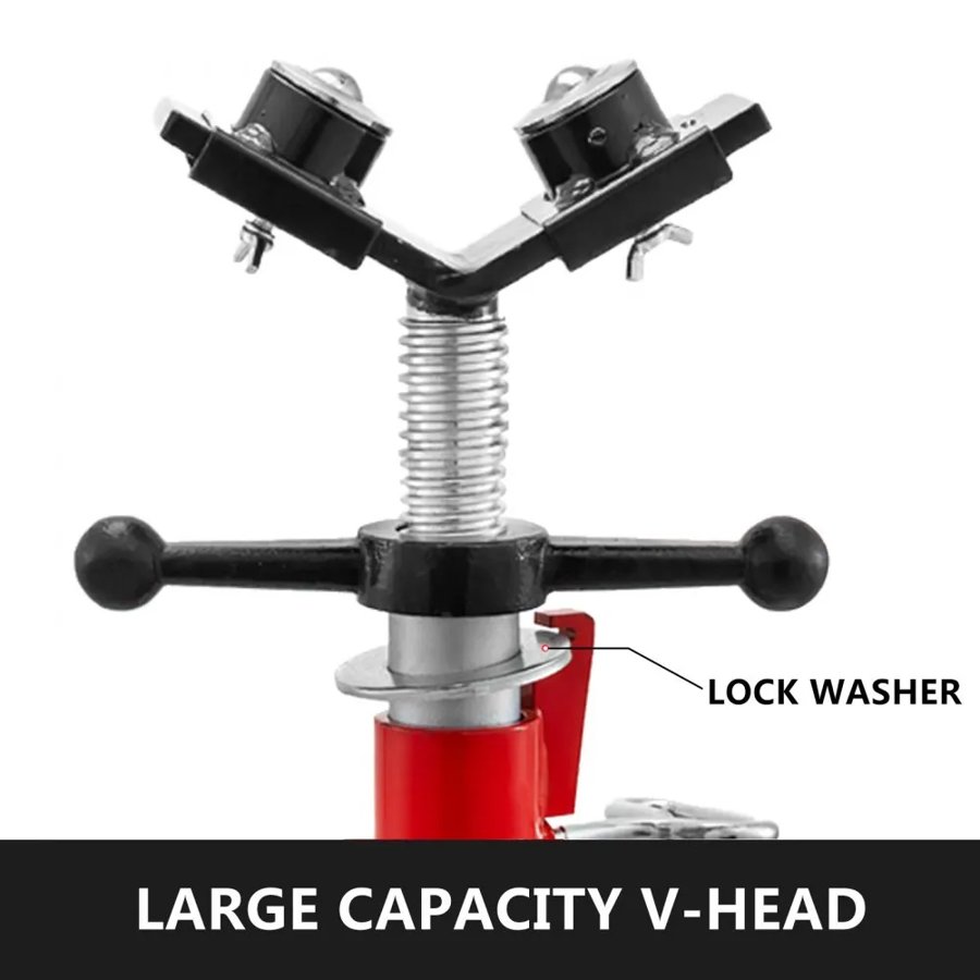 VEVOR Pipe Stand with 2-Ball Transfer V-Head and Folding Legs, 2500LB Welding Pipe Stand Adjustable Height 28-52IN 1107A-type Pipe Stands for Welding