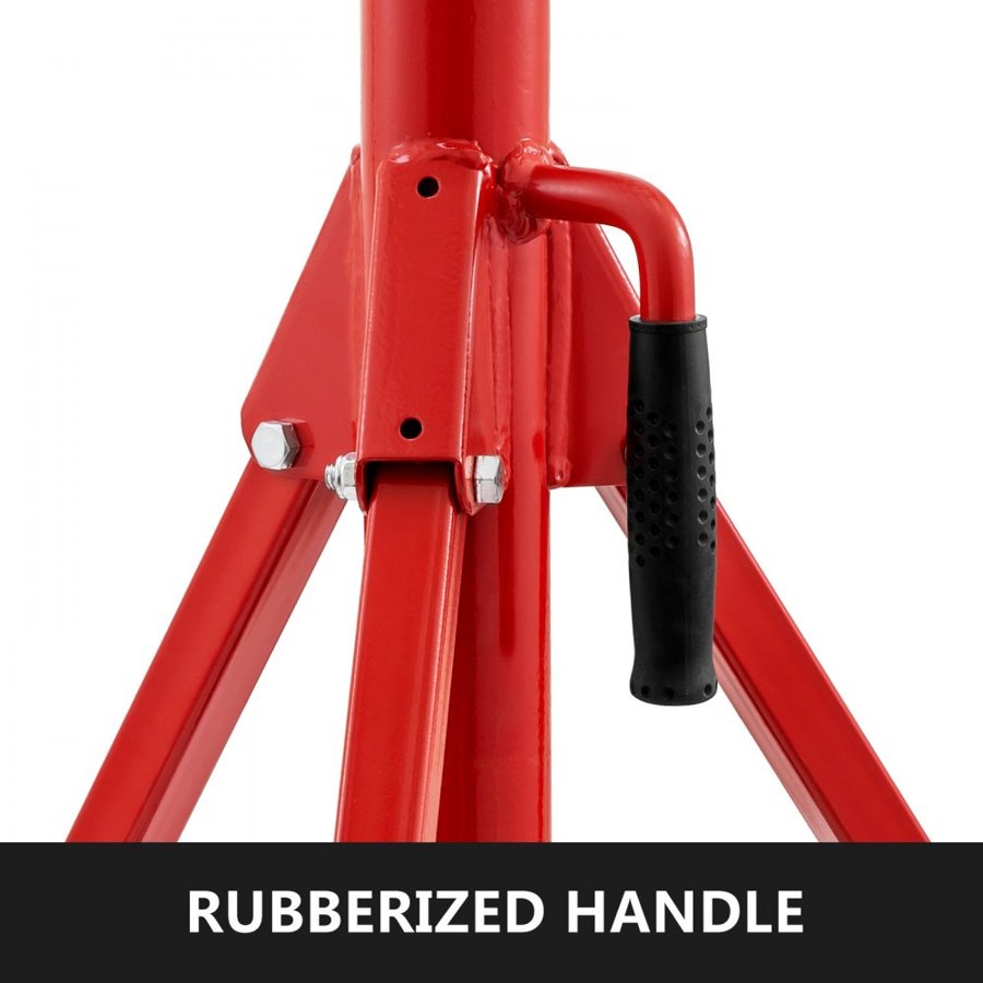VEVOR Pipe Stand with 2-Ball Transfer V-Head and Folding Legs, 2500LB Welding Pipe Stand Adjustable Height 28-52IN 1107A-type Pipe Stands for Welding