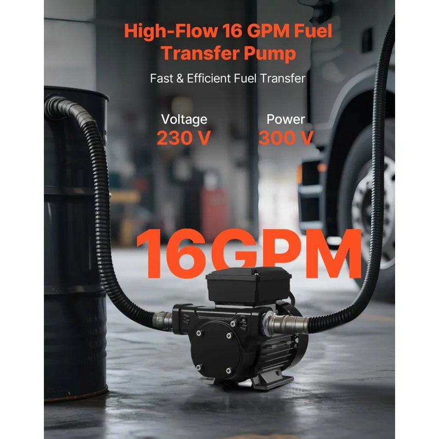 VEVOR Electric Oil Transfer Pump – 16 GPM and 230V
