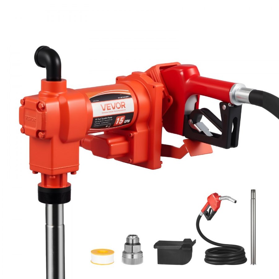VEVOR 230V Fuel Transfer Pump – 15GPM, 0.5HP, Auto Shut-Off