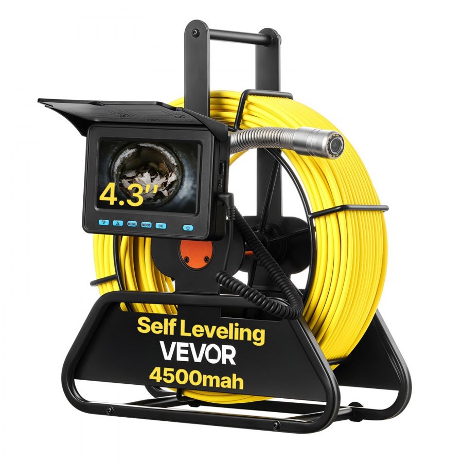 VEVOR Video Drain Camera Inspection – 164 Ft, 0.9-Inch Probe