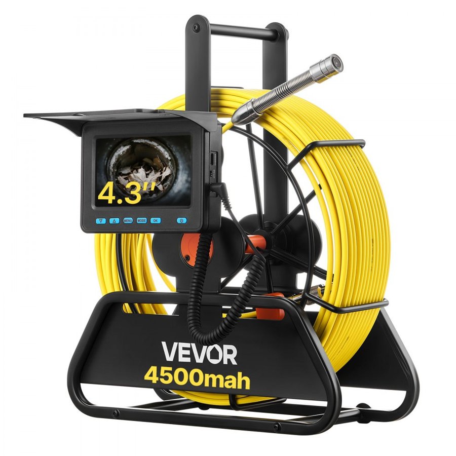 VEVOR Sewer Inspection Camera – 164 ft, 4.3″ Screen, IP68