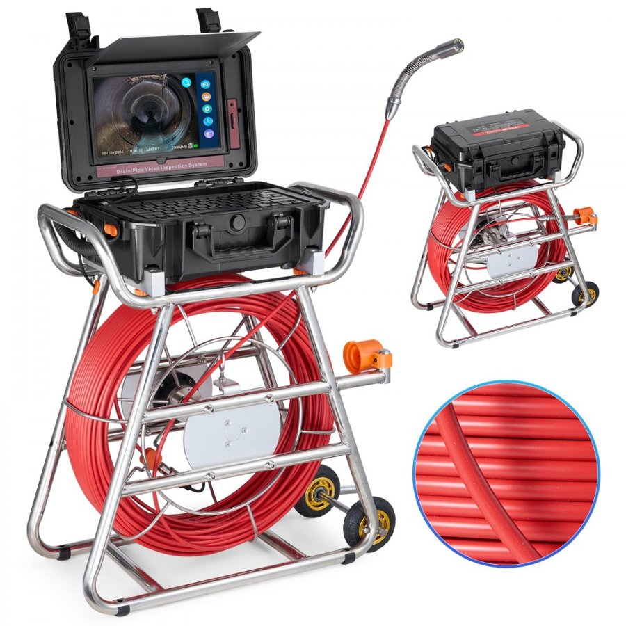 VEVOR Camera Drain Snake – 328 ft, 10.1" Touchscreen
