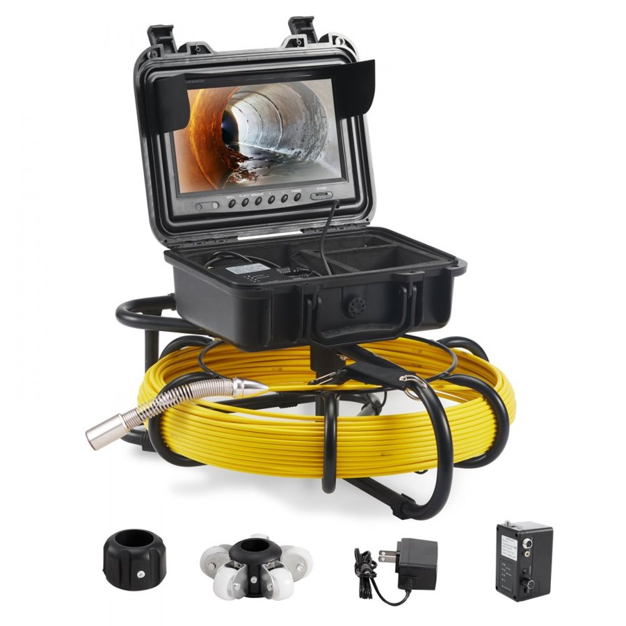 VEVOR Plumbing Inspection Camera – 9" 720p, 165 ft Cable