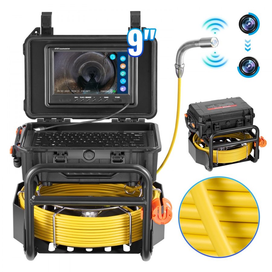 VEVOR Sewer Camera with Locator – 230 ft, 512Hz Sonde