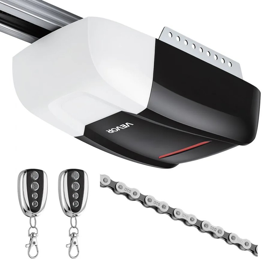 VEVOR Chain Drive Garage Door Opener – Remotes, 1000 N Force