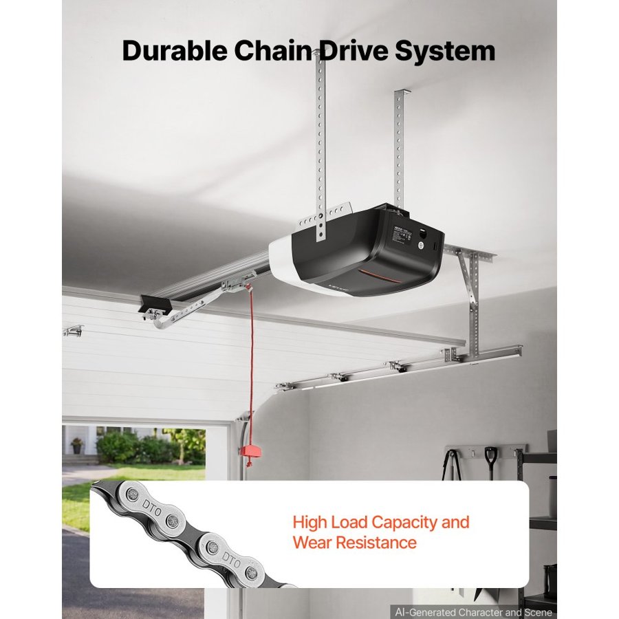 VEVOR Garage Door Chain Opener – 800N Pulling Force