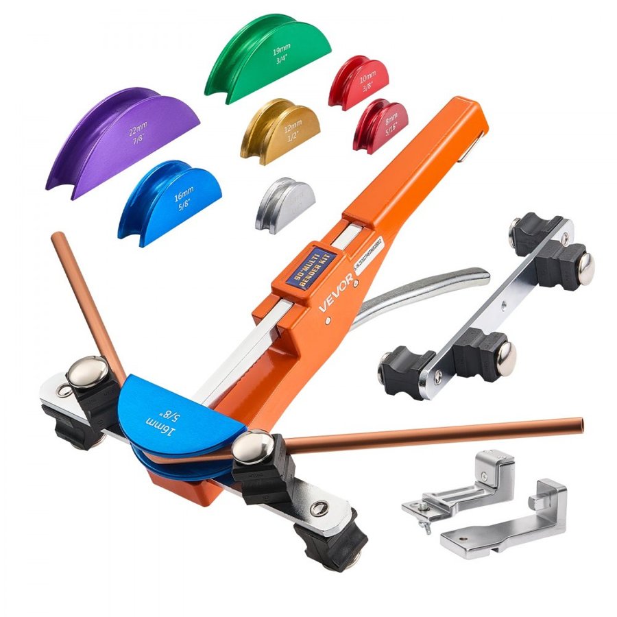 VEVOR Copper Tube Bending Tool – 7 Dies, 0.5-1.2mm, Manual