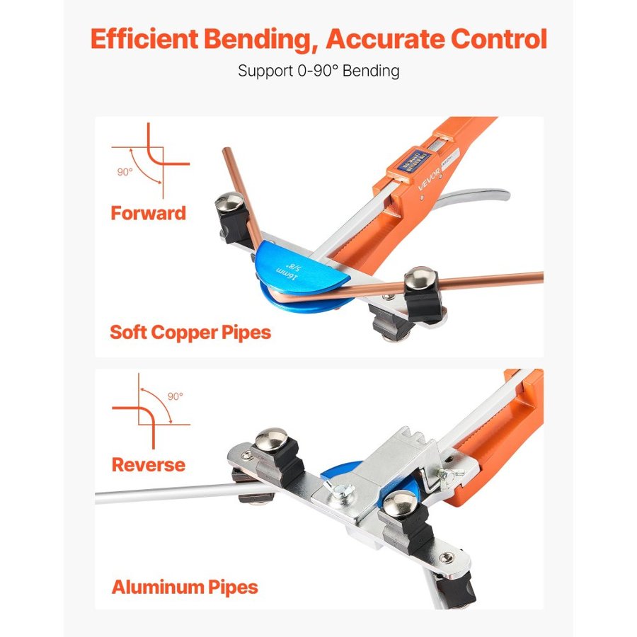 VEVOR Copper Tube Bending Tool – 7 Dies, 0.5-1.2mm, Manual