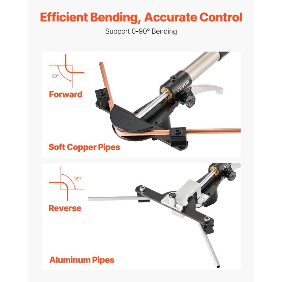VEVOR HVAC Tubing Bender – Hydraulic, 7 Dies, 1/4" to 7/8"