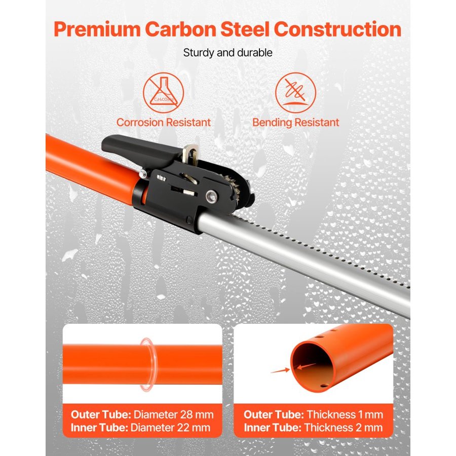 VEVOR Ratcheting Cargo Bar with Net – 40"–73" Steel Bar