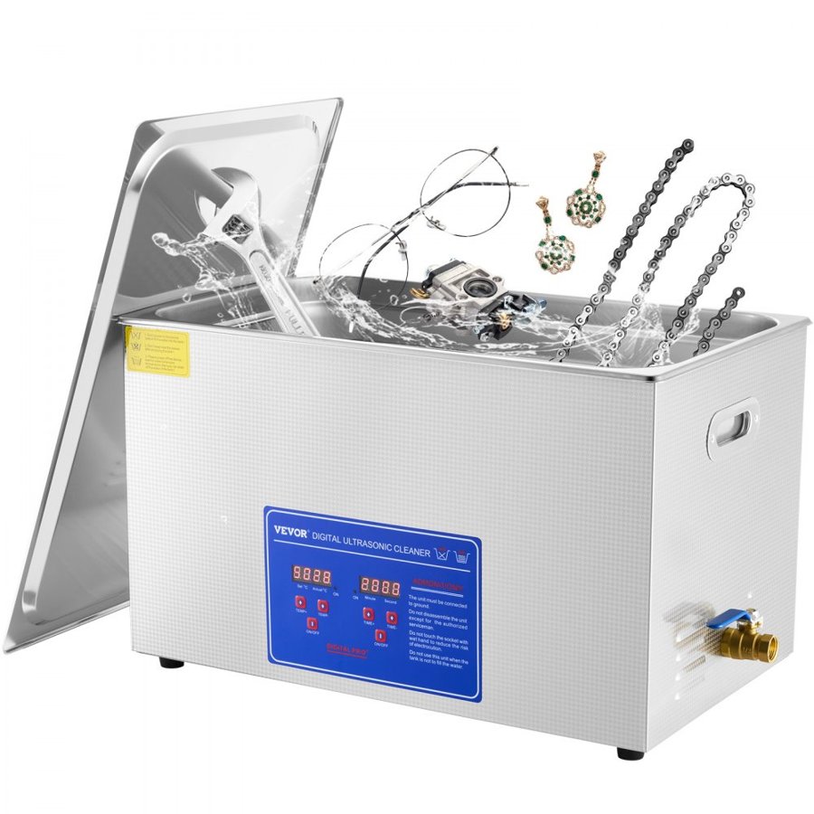 VEVOR 30 Liter Ultrasonic Cleaner – 40kHz, Heated Tank