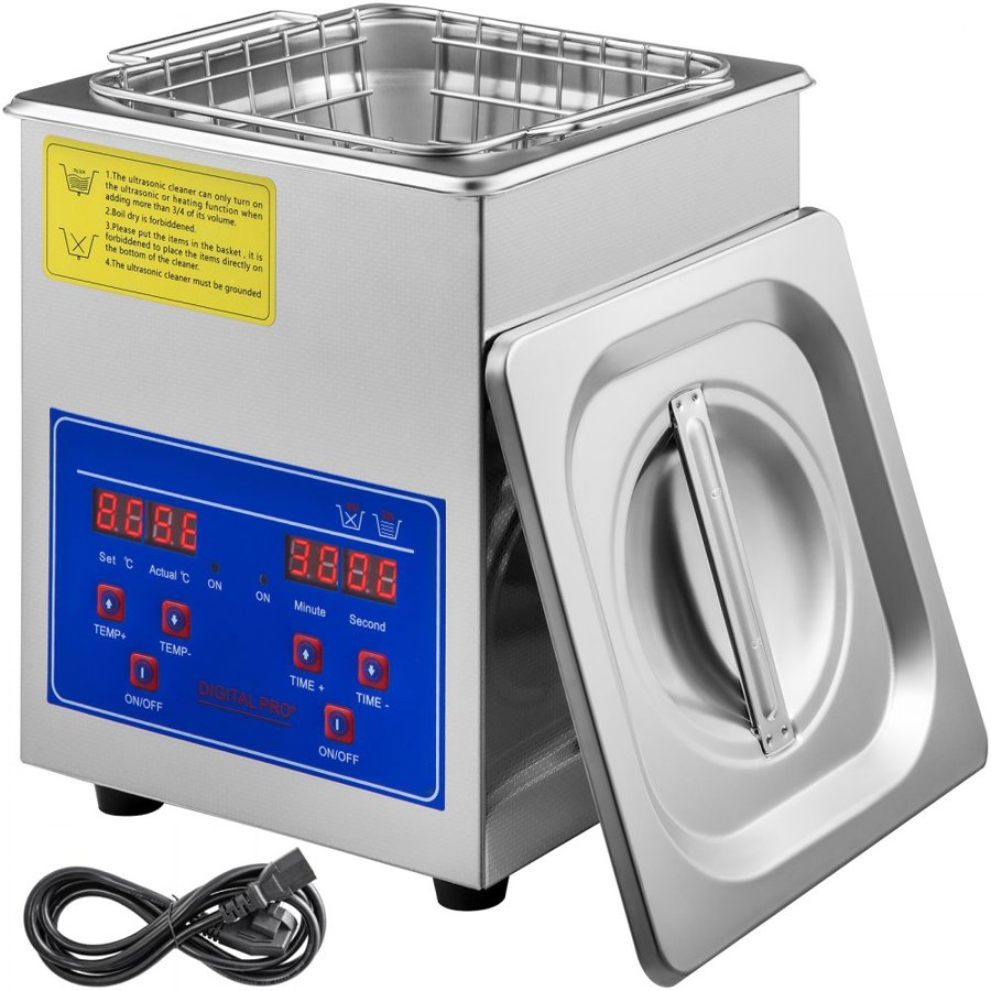 VEVOR Jewelry Ultrasonic Cleaner - 2L, 40kHz, Digital Timer