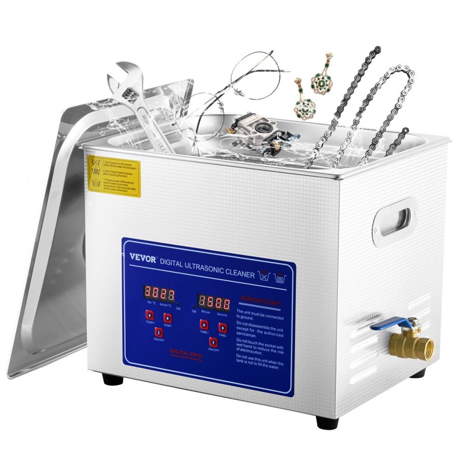 VEVOR 10 Liter Ultrasonic Cleaner – 40kHz, Digital Heater