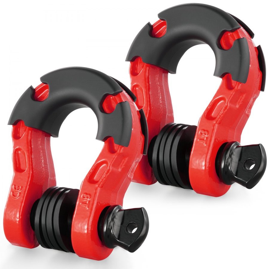VEVOR 2 Pack 19 mm D Ring Shackle with 22.2 mm Screw Pin 30 Ton Break Strength