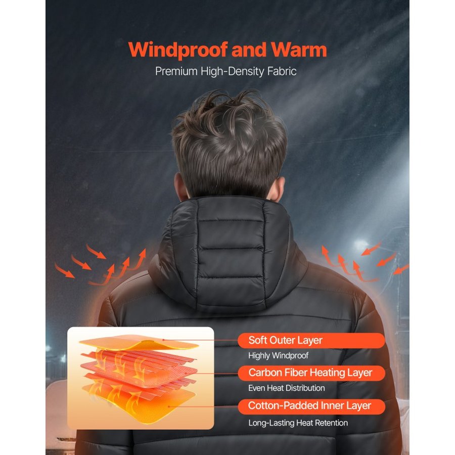 VEVOR Women's Heated Jacket with Battery Pack - 8000mAh